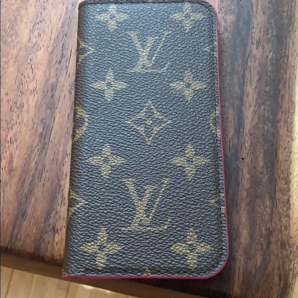 Louis Vuitton Monogram IPhone Folio Case Pink